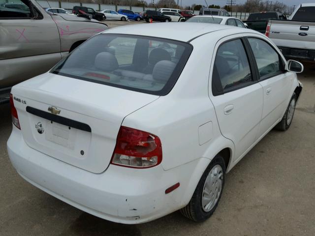 KL1TD52635B327253 - 2005 CHEVROLET AVEO BASE Beyaz fotoğraf 4