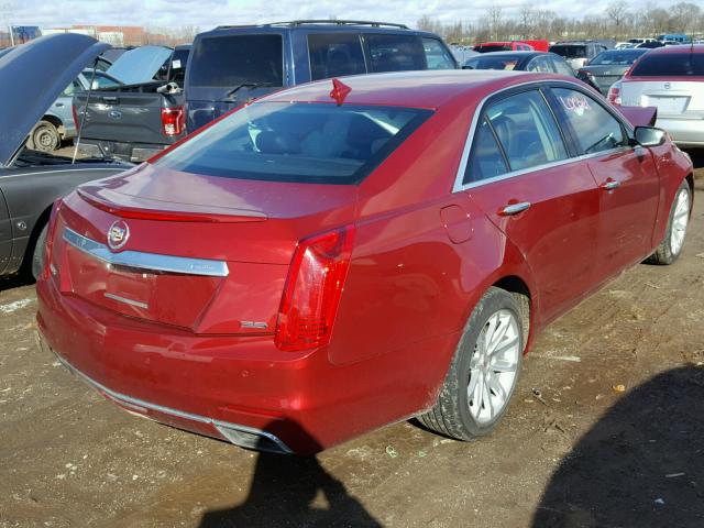 1G6AR5S35E0178964 - 2014 CADILLAC CTS LUXURY MAROON photo 4