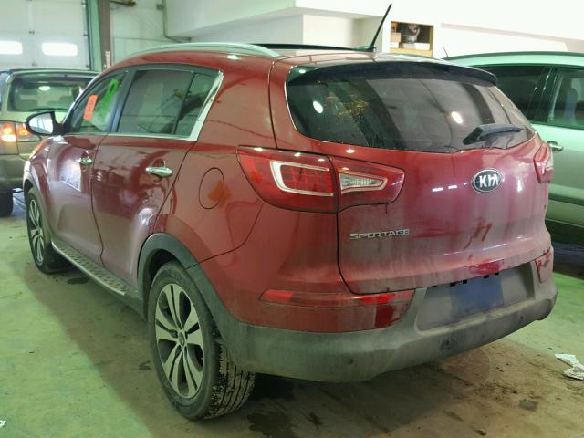 KNDPCCA27D7404627 - 2013 KIA SPORTAGE E RED photo 3