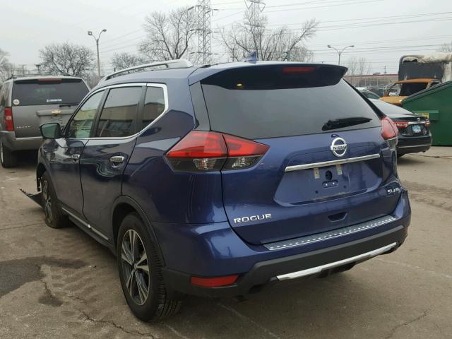 5N1AT2MV6HC834471 - 2017 NISSAN ROGUE SV BLUE photo 3