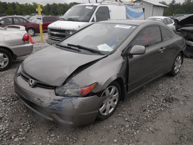 2HGFG12646H559361 - 2006 HONDA CIVIC LX GRAY photo 2