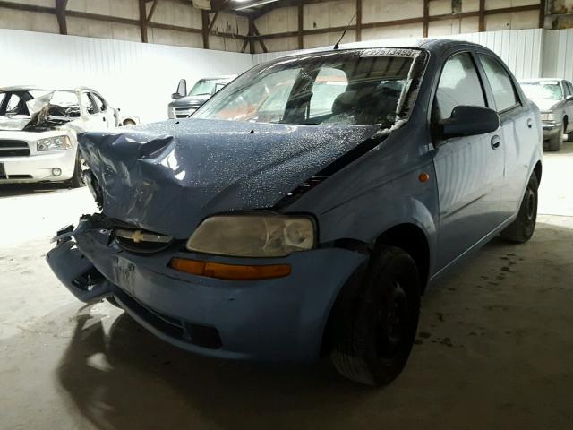 KL1TD52694B189149 - 2004 CHEVROLET AVEO BLUE photo 2