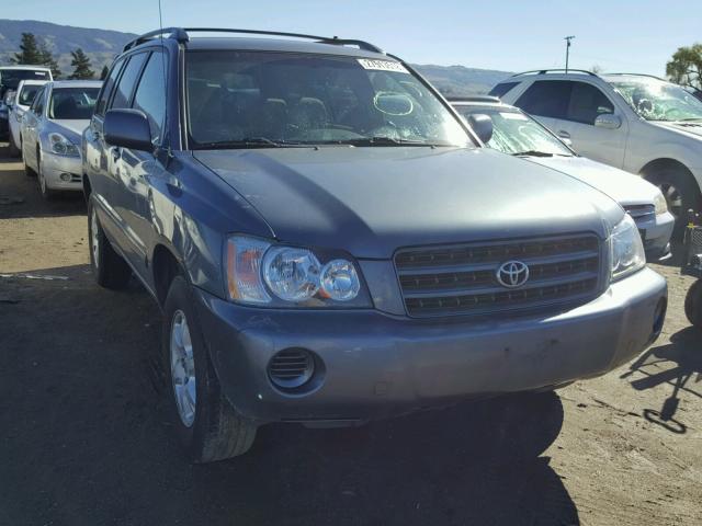 JTEGD21A220040679 - 2002 TOYOTA HIGHLANDER BLUE photo 1