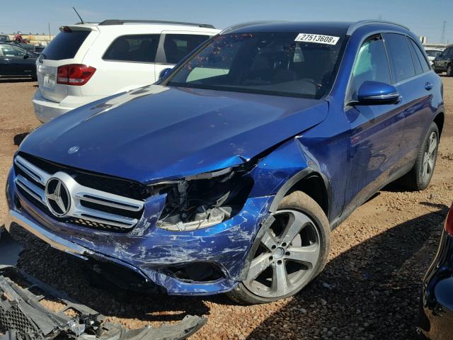 WDC0G4JB4HF139957 - 2017 MERCEDES-BENZ GLC 300 BLUE photo 2