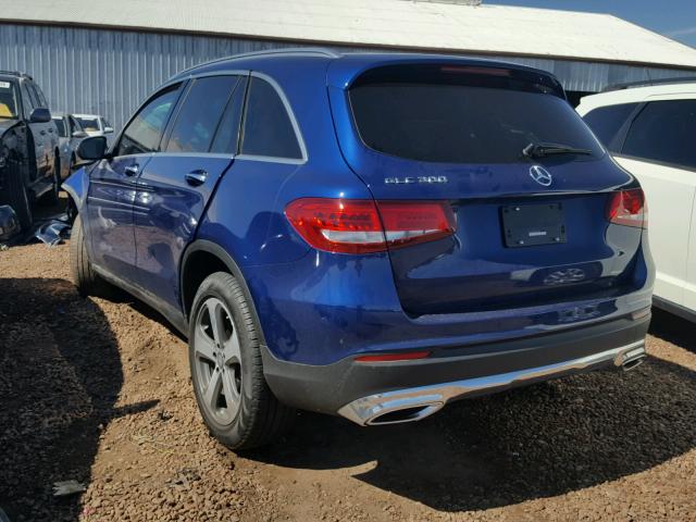 WDC0G4JB4HF139957 - 2017 MERCEDES-BENZ GLC 300 BLUE photo 3