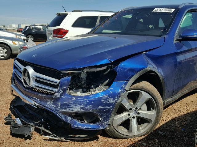 WDC0G4JB4HF139957 - 2017 MERCEDES-BENZ GLC 300 BLUE photo 9