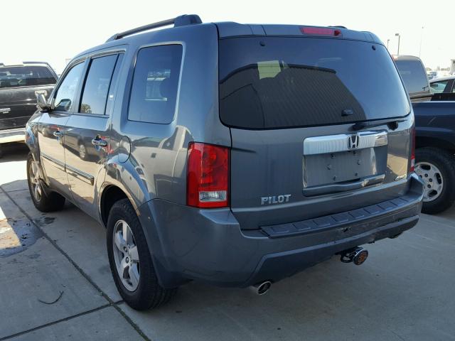 5FNYF48529B002940 - 2009 HONDA PILOT EXL GRAY photo 3