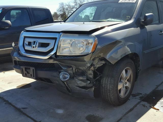 5FNYF48529B002940 - 2009 HONDA PILOT EXL GRAY photo 9