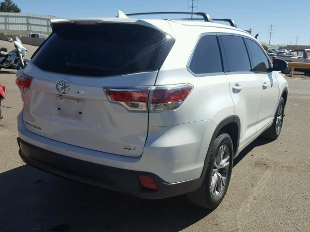 5TDKKRFH0FS068664 - 2015 TOYOTA HIGHLANDER WHITE photo 4