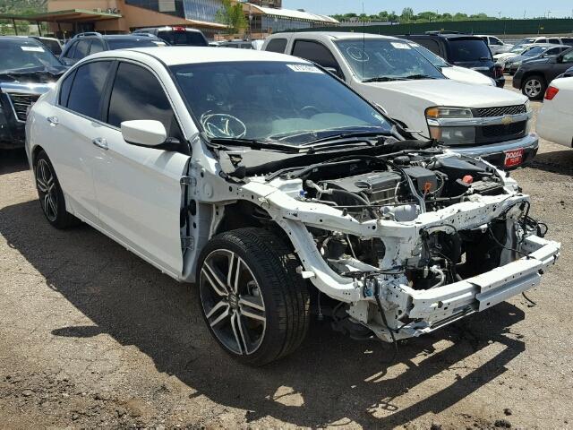 1HGCR2F54GA123162 - 2016 HONDA ACCORD SPO WHITE photo 1