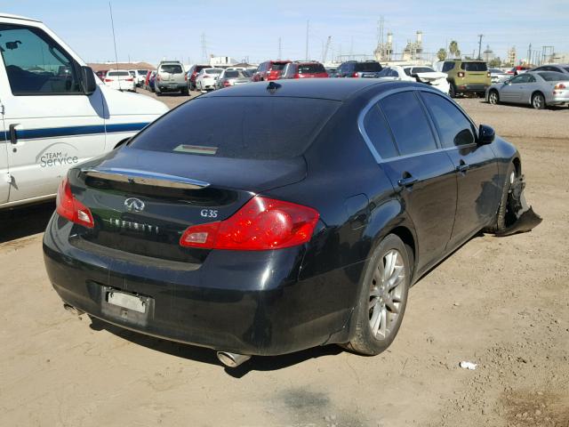 JNKBV61E68M201881 - 2008 INFINITI G35 BLACK photo 4