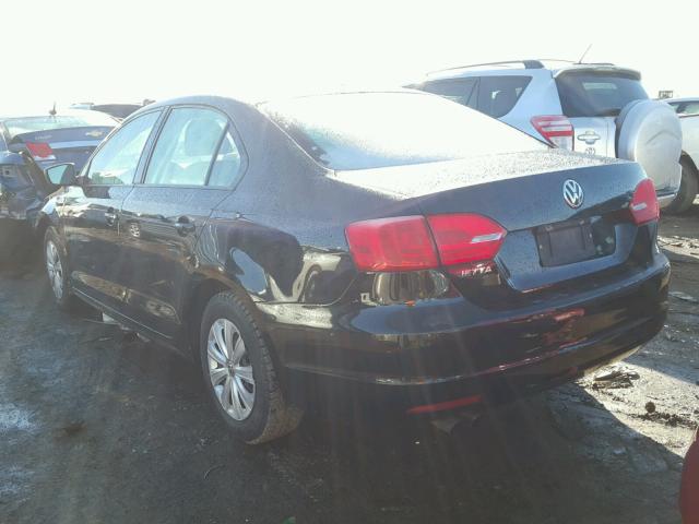 3VW2K7AJ3BM051170 - 2011 VOLKSWAGEN JETTA BASE შავი ფოტო 3