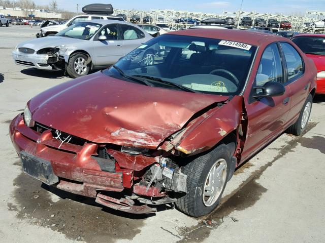 1B3EJ46X6TN253718 - 1996 DODGE STRATUS RED photo 2