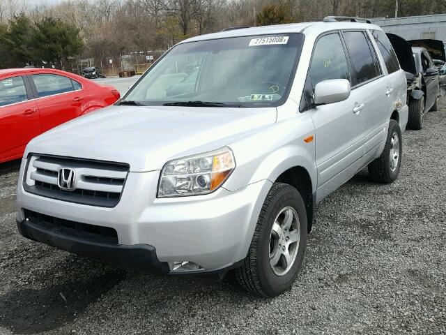 5FNYF18507B015407 - 2007 HONDA PILOT EXL SILVER photo 2