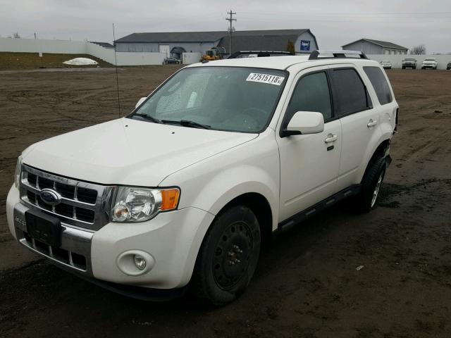 1FMCU94GX9KA18242 - 2009 FORD ESCAPE LIM WHITE photo 2