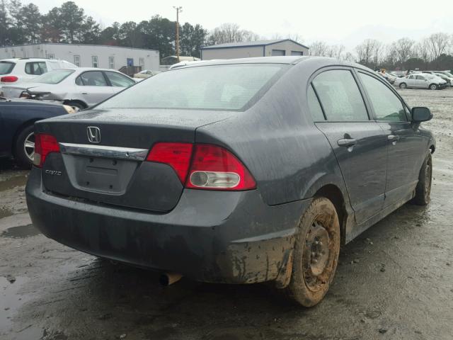 2HGFA16509H363585 - 2009 HONDA CIVIC LX GRAY photo 4