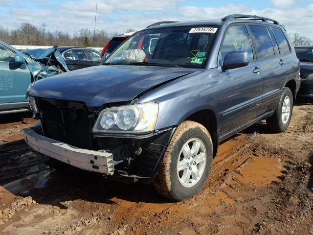 JTEHD21A510009770 - 2001 TOYOTA HIGHLANDER BLUE photo 2