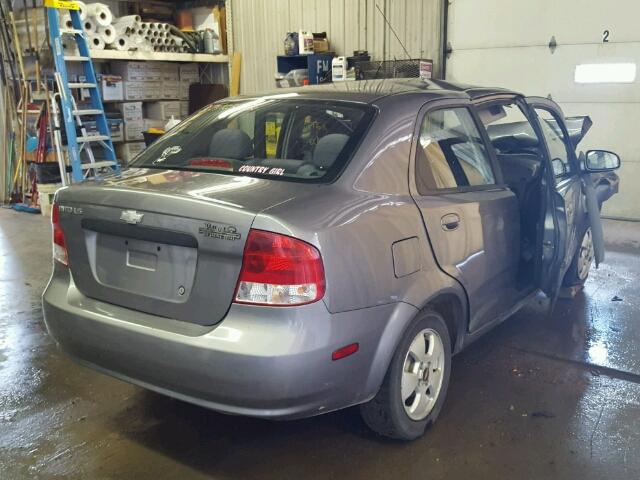 KL1TD56656B532276 - 2006 CHEVROLET AVEO/LS GRAY photo 4