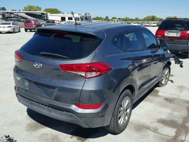 KM8J23A46HU474102 - 2017 HYUNDAI TUCSON SE GRAY photo 4