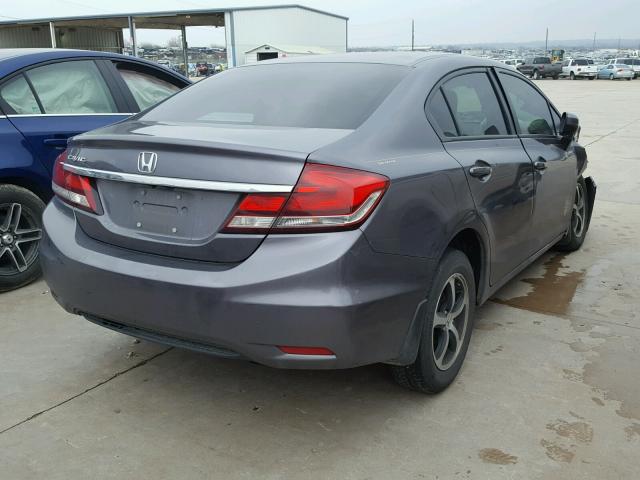 19XFB2F75FE103435 - 2015 HONDA CIVIC SE GRAY photo 4