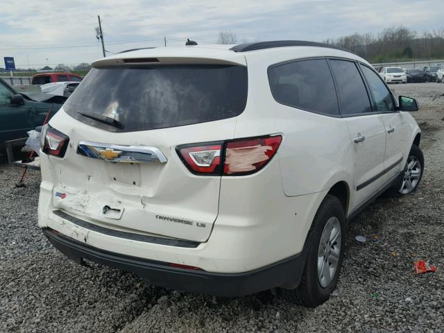 1GNKRFED5DJ101524 - 2013 CHEVROLET TRAVERSE L WHITE photo 4