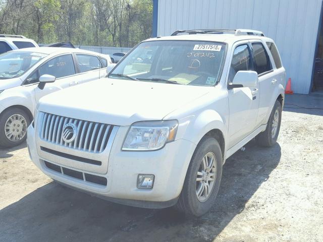 4M2CN8H73AKJ01242 - 2010 MERCURY MARINER PR WHITE photo 2