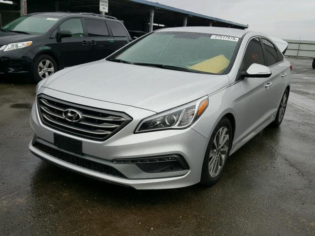 5NPE34AF9HH455743 - 2017 HYUNDAI SONATA SPO SILVER photo 2