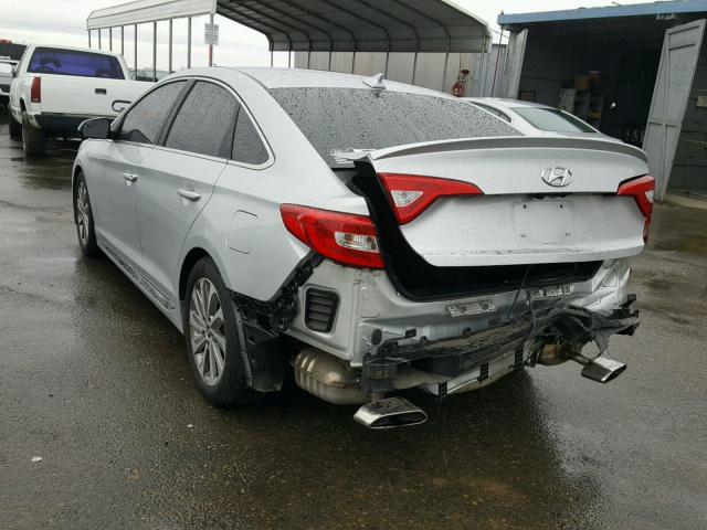 5NPE34AF9HH455743 - 2017 HYUNDAI SONATA SPO SILVER photo 3