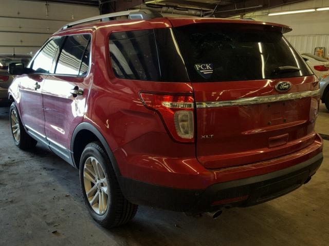 1FMHK8D89CGA60586 - 2012 FORD EXPLORER X RED photo 3