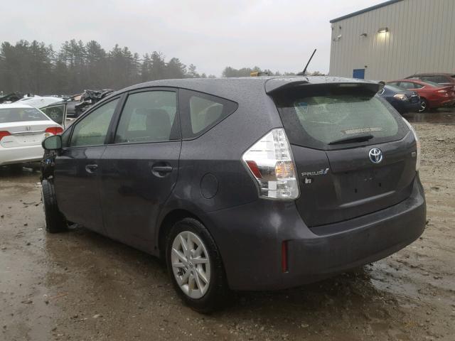 JTDZN3EU5D3212466 - 2013 TOYOTA PRIUS V CHARCOAL photo 3