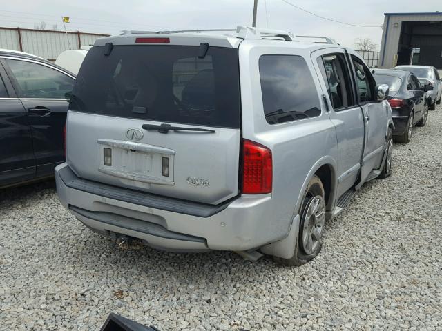 5N3AA08C46N807880 - 2006 INFINITI QX56 SILVER photo 4