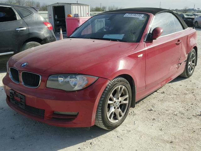 WBAUL73579VJ76386 - 2009 BMW 128 I RED photo 2