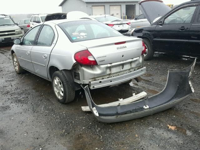 1B3ES46C8YD726445 - 2000 DODGE NEON BASE SILVER photo 3