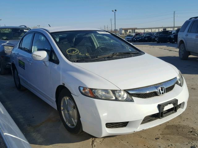 JHMFA3F28AS007929 - 2010 HONDA CIVIC HYBR WHITE photo 1