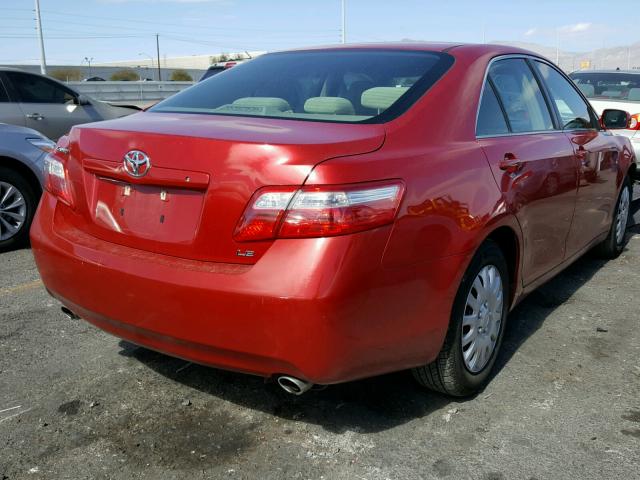 JTNBK46K673031213 - 2007 TOYOTA CAMRY NEW RED photo 4