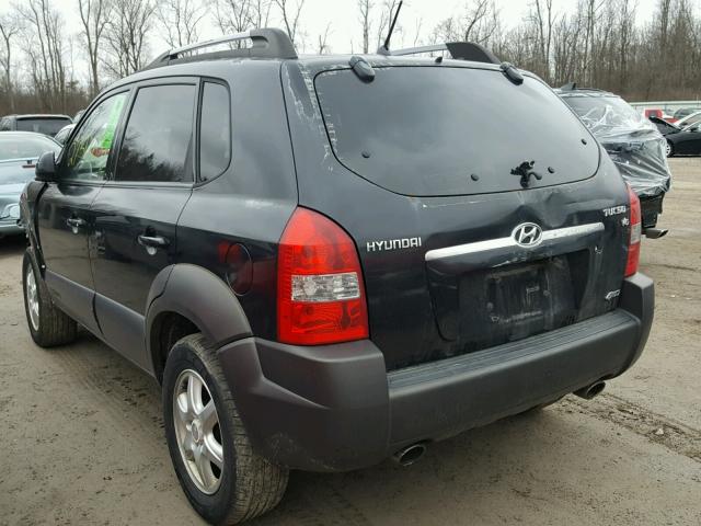 KM8JN72D15U062324 - 2005 HYUNDAI TUCSON GLS BLACK photo 3