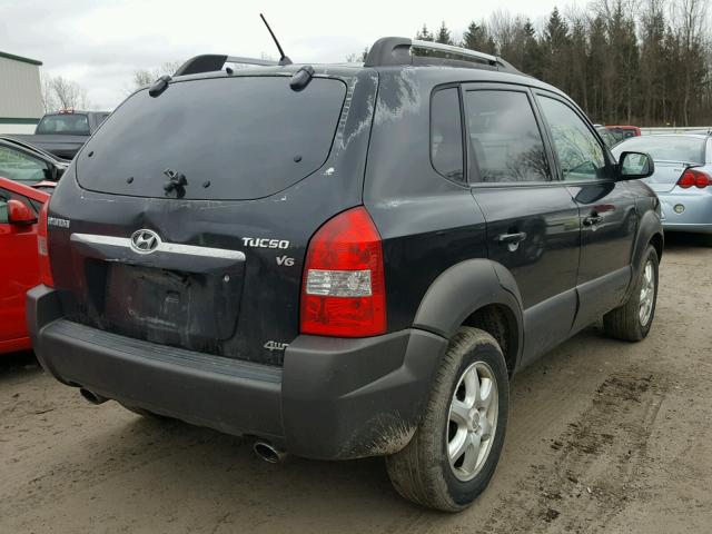 KM8JN72D15U062324 - 2005 HYUNDAI TUCSON GLS BLACK photo 4