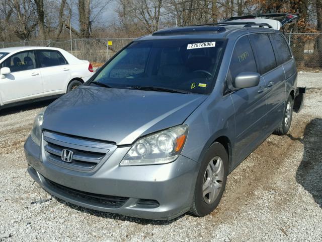 5FNRL38785B063096 - 2005 HONDA ODYSSEY EX BLUE photo 2