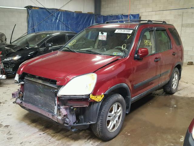 JHLRD78874C016749 - 2004 HONDA CR-V EX BURGUNDY photo 2