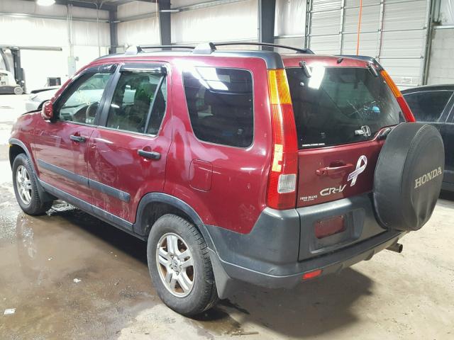 JHLRD78874C016749 - 2004 HONDA CR-V EX BURGUNDY photo 3