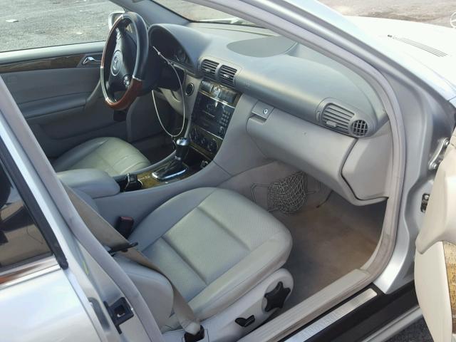 WDBRF52H67F876535 - 2007 MERCEDES-BENZ C 230 SILVER photo 5