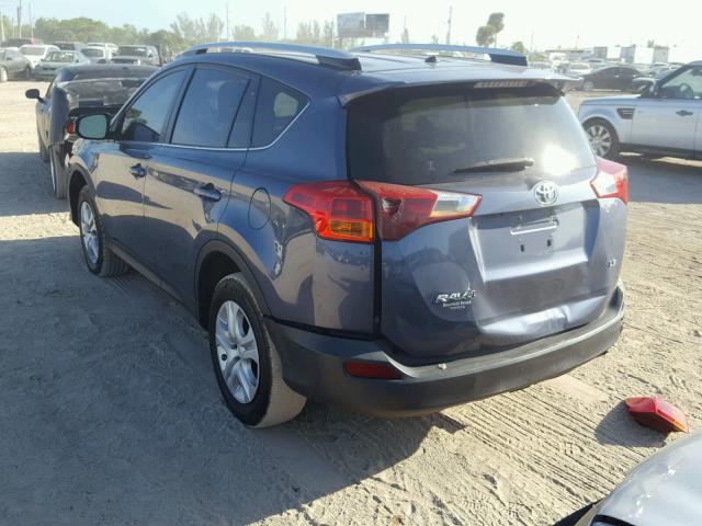 JTMZFREVXD5001227 - 2013 TOYOTA RAV4 LE BLUE photo 3