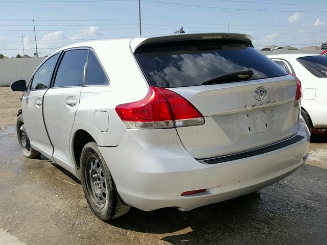 4T3ZE11A69U017139 - 2009 TOYOTA VENZA BASE SILVER photo 3