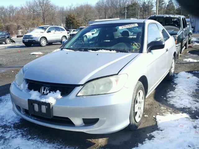 1HGEM22134L009017 - 2004 HONDA CIVIC DX V SILVER photo 2