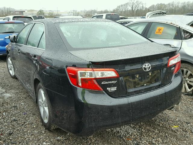 4T1BF1FKXEU304535 - 2014 TOYOTA CAMRY L BLACK photo 3