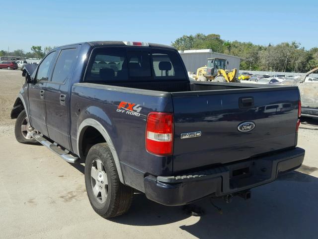 1FTPW14504KB58860 - 2004 FORD F150 SUPER BLUE photo 3