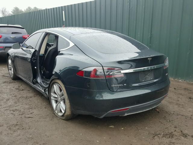 5YJSA1CP0DFP27022 - 2013 TESLA MODEL S GREEN photo 3