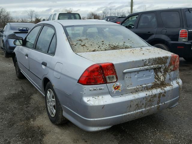 1HGES16374L024289 - 2004 HONDA CIVIC DX V SILVER photo 3