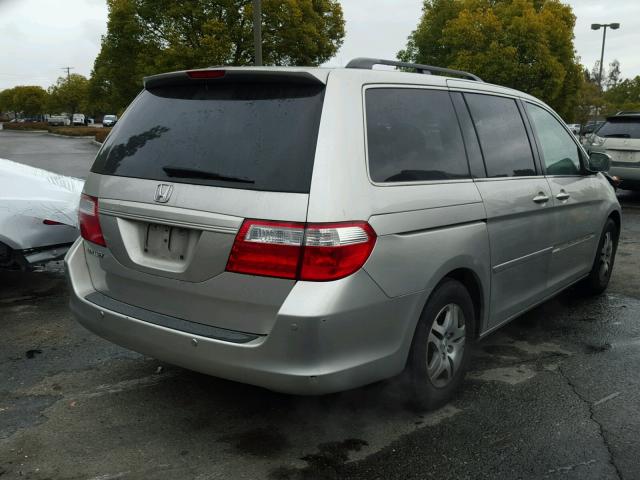 5FNRL38717B411257 - 2007 HONDA ODYSSEY EX SILVER photo 4