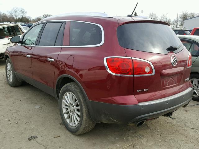 5GALVBED5AJ174181 - 2010 BUICK ENCLAVE CX RED photo 3